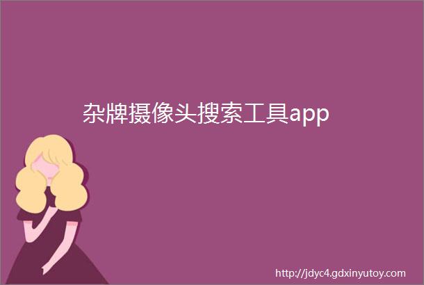 杂牌摄像头搜索工具app