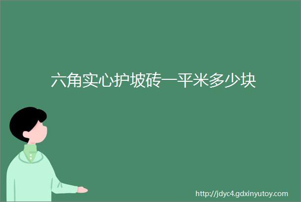 六角实心护坡砖一平米多少块