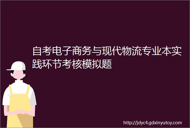 自考电子商务与现代物流专业本实践环节考核模拟题